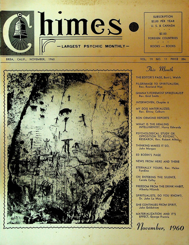 Chimes Magazine Psychic November 1960 King M Moses Jehu-Appiah John Goldstrom