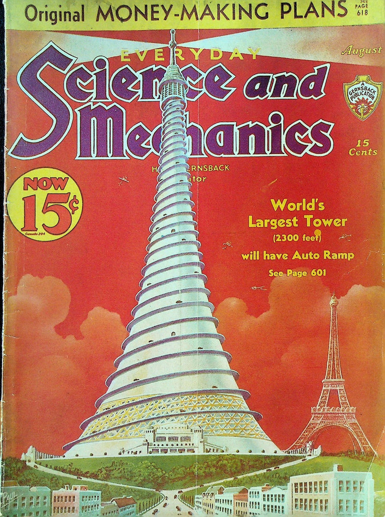 Everyday Science and Mechanics August 1933 Hugo Gernsback Frank R Paul0
