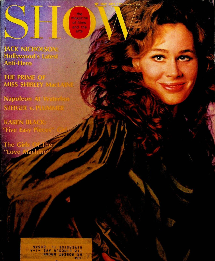 Show Magazine May 1971 Jack Nicholson Shirley MacLaine Karen Black