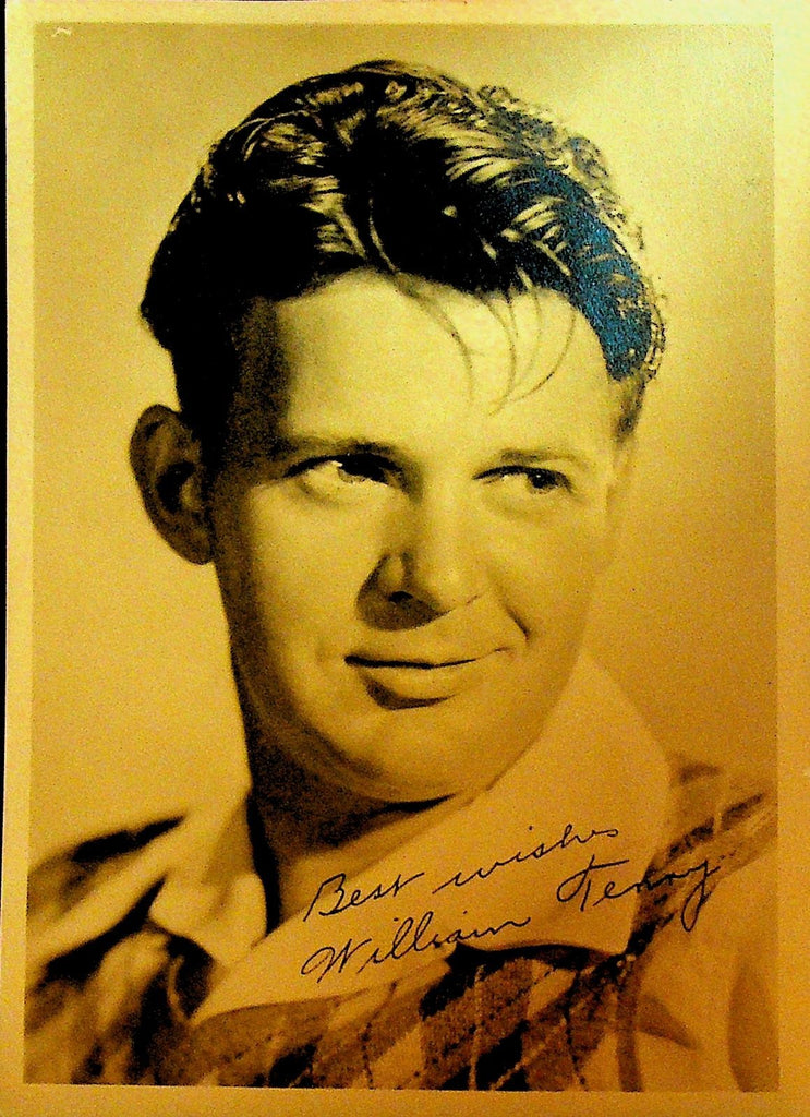 William Terry Actor Publicity Photo B/W with Mailer 1940s 5 1/2 x 70