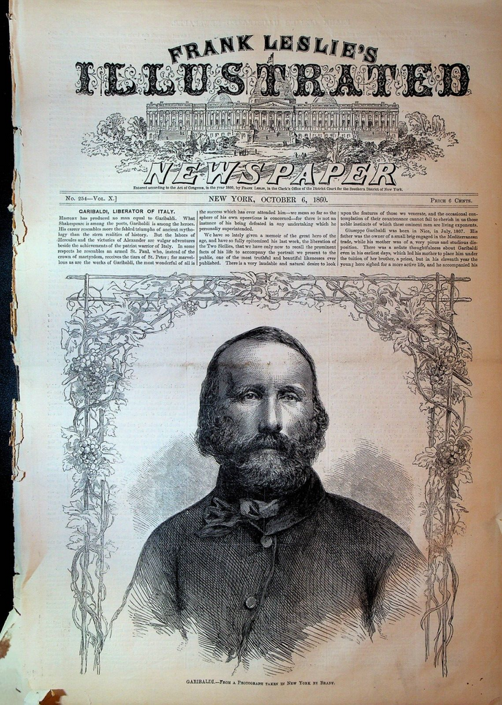 Frank Leslie's Illustrated Newspaper October 6 1860 Horse Racing Garibaldi0