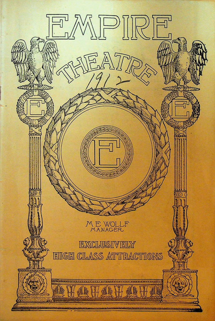 The Aviator Playbill June 24 1912 Empire Theatre Syracuse Jessie Savage0