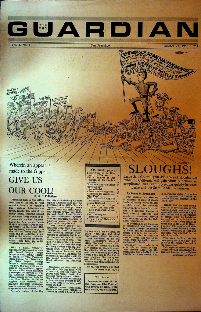 San Francisco Bay Guardian October 27 1966 FIRST ISSUE Bob Bechtel0