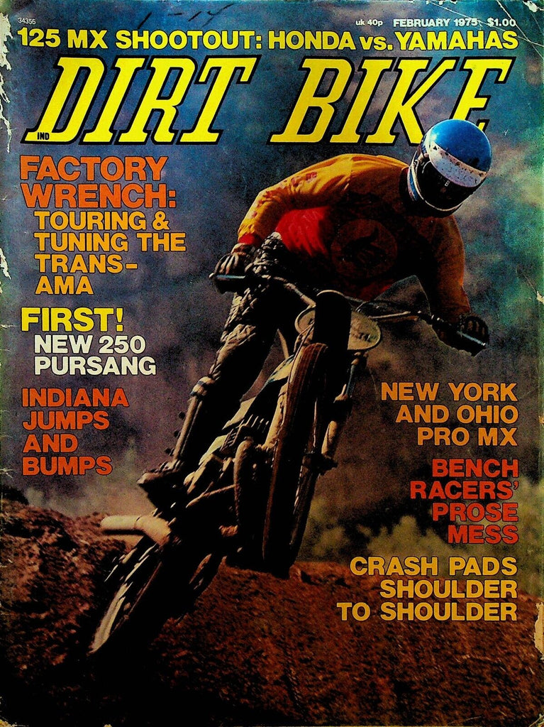 Dirt Bike Magazine February 1975 Honda Yamaha Torlief Hansen Pursang