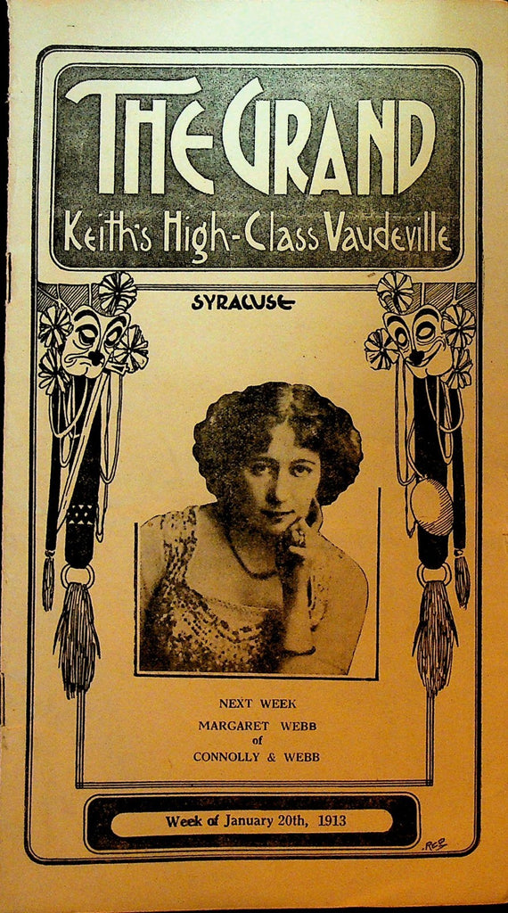Grand Keith's Vaudeville Program January 20 1913 Margaret Delaney Eddie Ross0