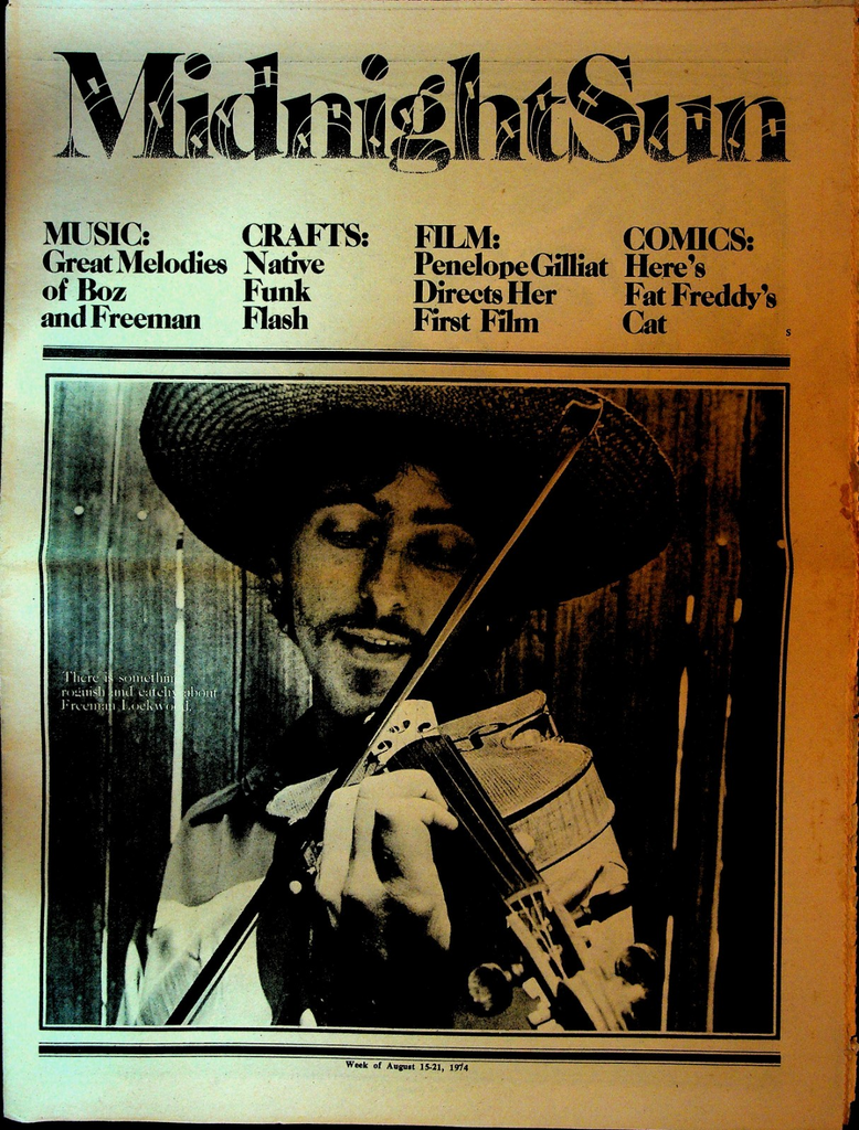 Midnight Sun August 15 1974 Freeman Lockwood Boz Scaggs Fat's Freddy Cat0