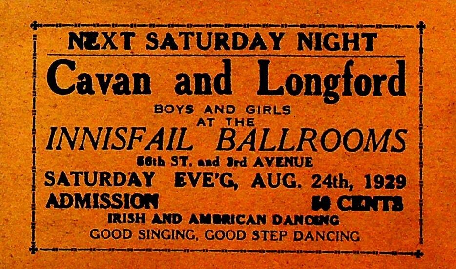 Cavan & Longford Boys & Girls Dancing Ticket August 24 1929 Innisfail Ballroom0