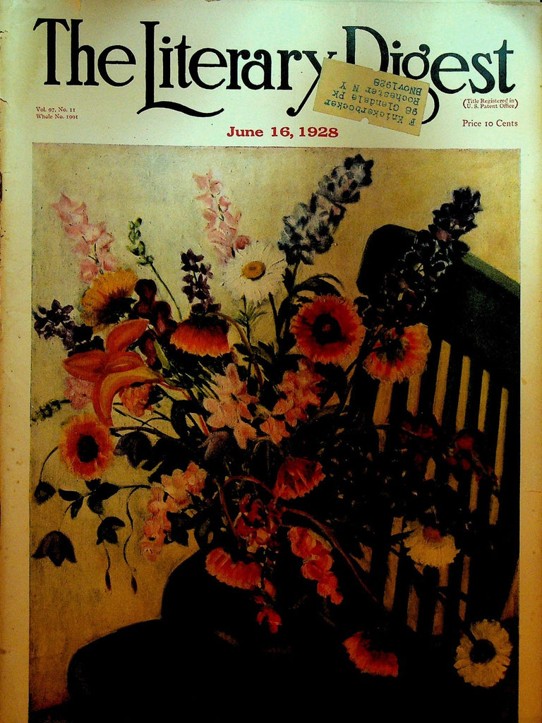 Literary Digest June 16 1928 Fall of Peking China Harry Houdini Bill Vogt0