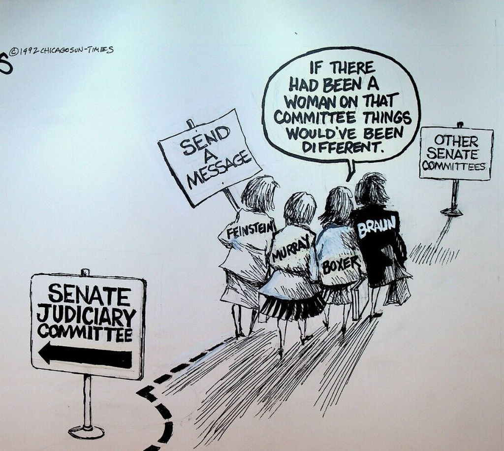 Senate Judiciary Committee Jack Higgins Editorial Cartoon Original Art 19920