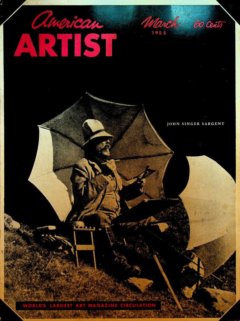 American Artist Magazine March 1955 John Singer Sargent Lynd Ward0