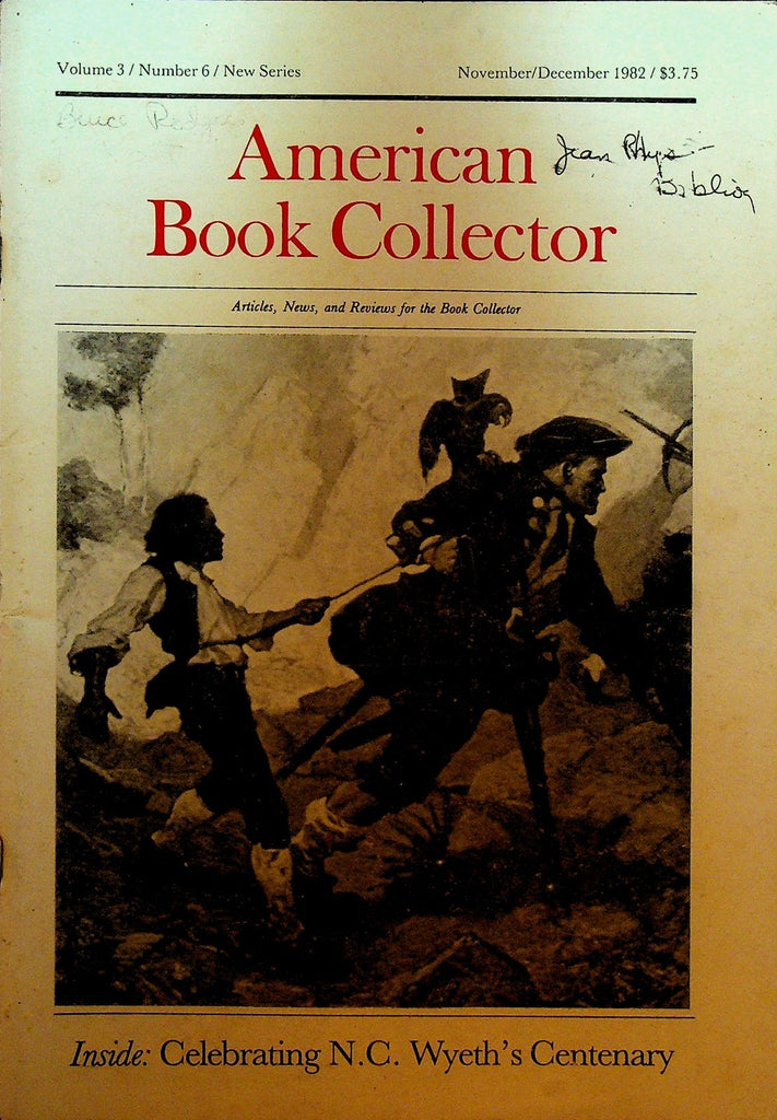 American Book Collector November 1982 NC Wyeth Carl Sandburg Jean Rhys0