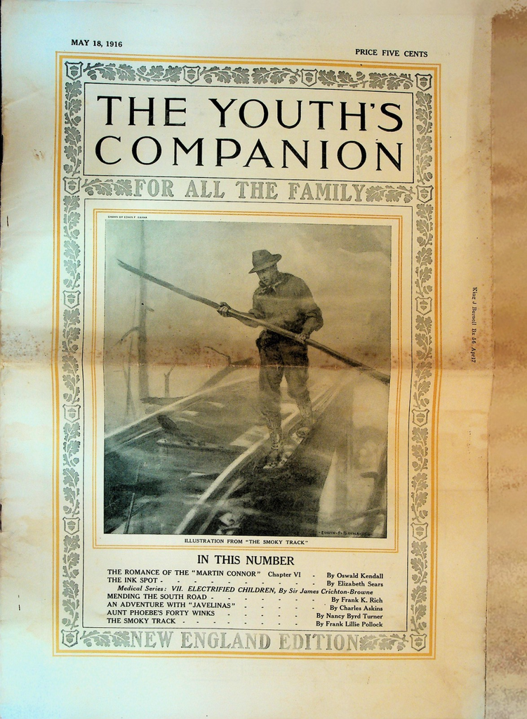 Youth's Companion May 18 1916 WWI Oswald Kennedy Charles Askins Frank K Rich0