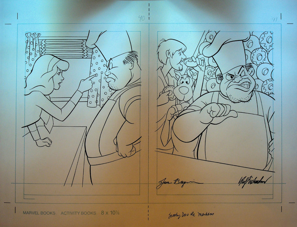 Scooby Doo & The Martians Original Coloring Book Art p 41 Baker Donuts0