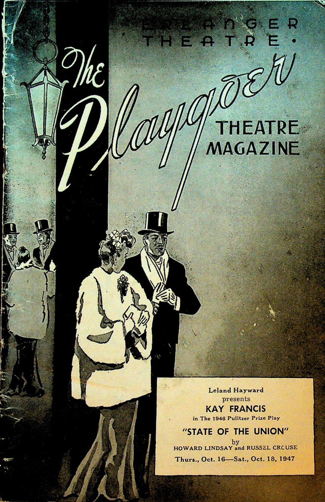 State of the Union Playbill October 18 1947 Kay Francis Forrest Orr Ben Lackland0