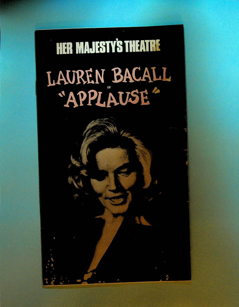 Applause Program 1972 Lauren Bacall Her Majesty's Theatre0