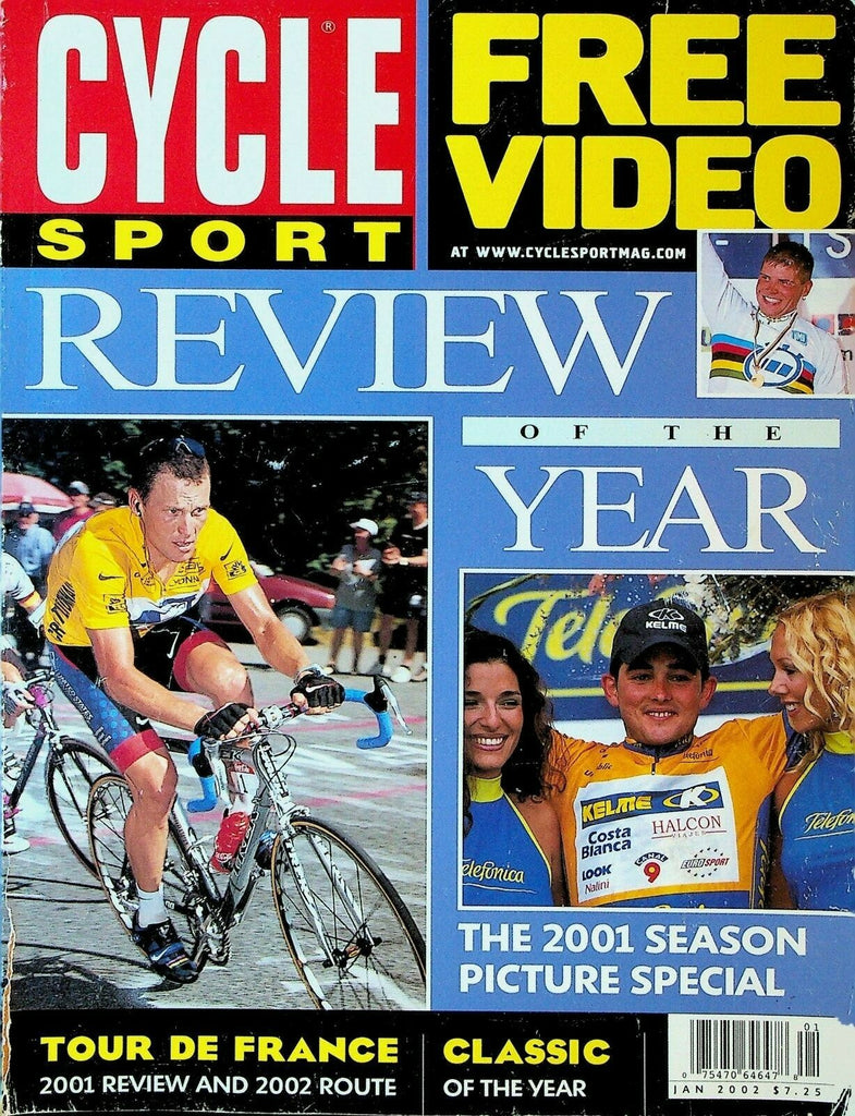 Cycle Sport Magazine January 2002 Lance Armstrong Jan Ullirch Paolo Bettini 0