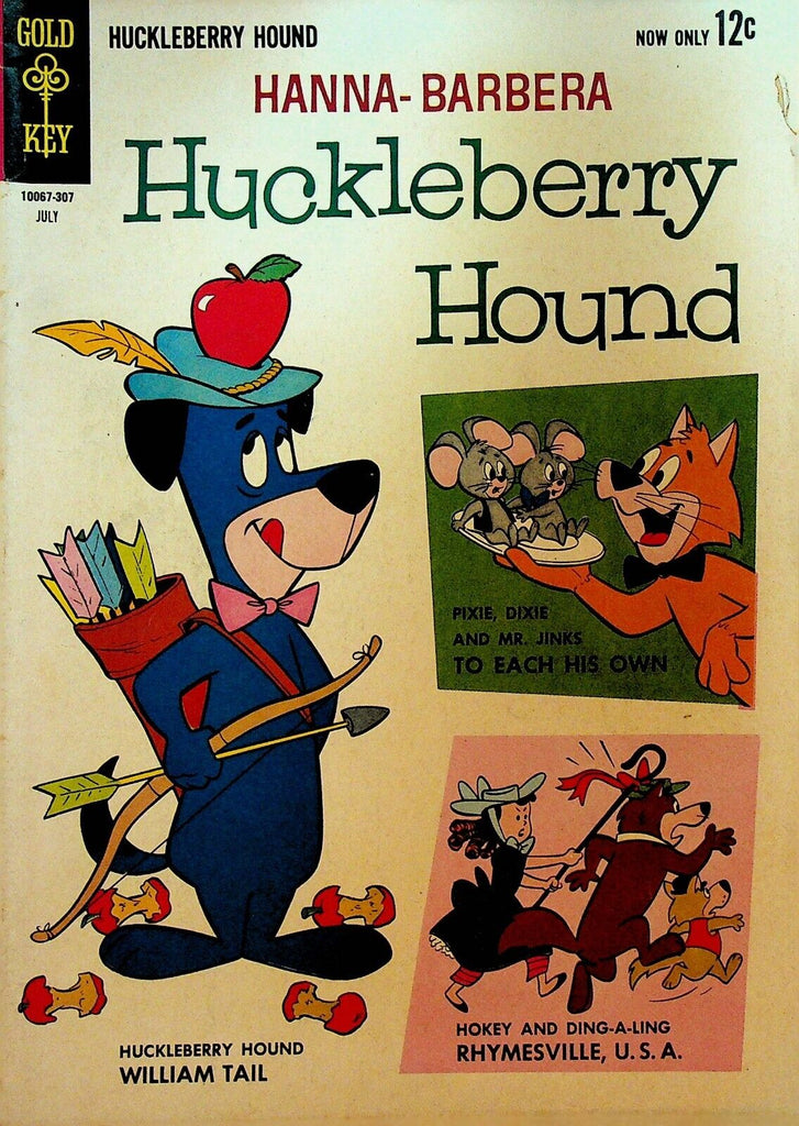 Huckleberry Hound 21 Gold Key Comics 1963 Hanna Barbera Archer Pixie Dixie
