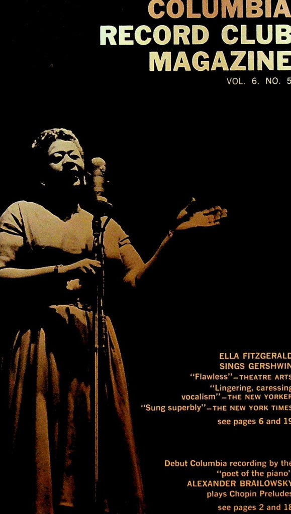 Columbia House Record Club Magazine 1960 Vol 6 #5 Ella Fitzgerald Burl Ives0