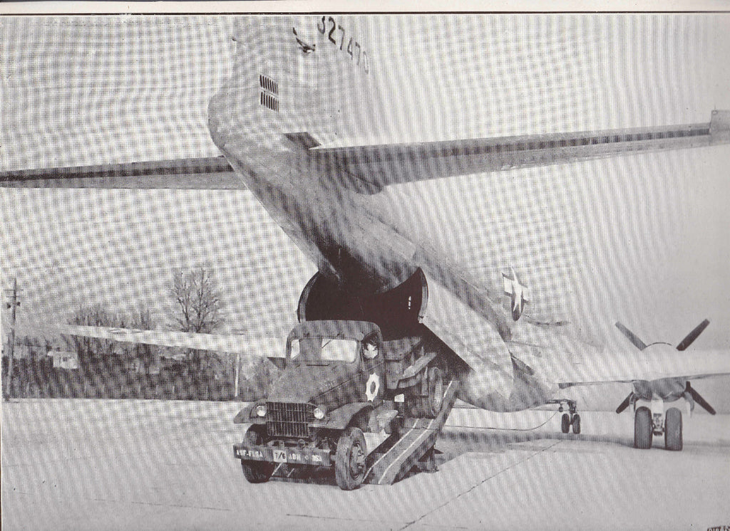 Truck being Loaded onto C-98 Cargo Plane B-29 WWII Dispatch Photo News Service  0