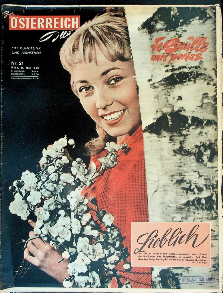 Osterreich Magazine May 24 1958 Helga Martin Salvador Dali Clark Gable Kim Novak