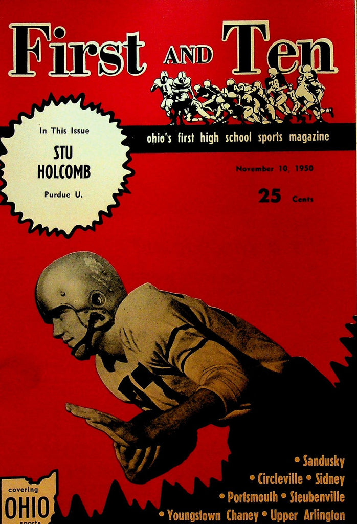 First & Ten Ohio High School Football Magazine November 10 1950 Stu Holcomb0