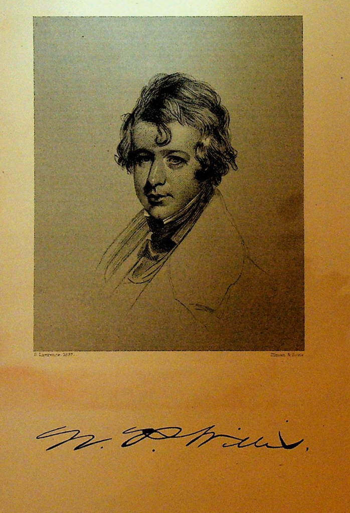 Nathaniel Parker Willis American Author & Poet Print 1800s0