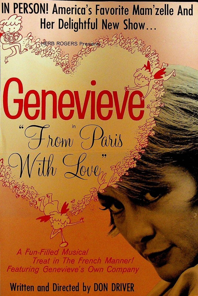 Genevieve in From Paris with Love  1960s Ad Sheet St Louis