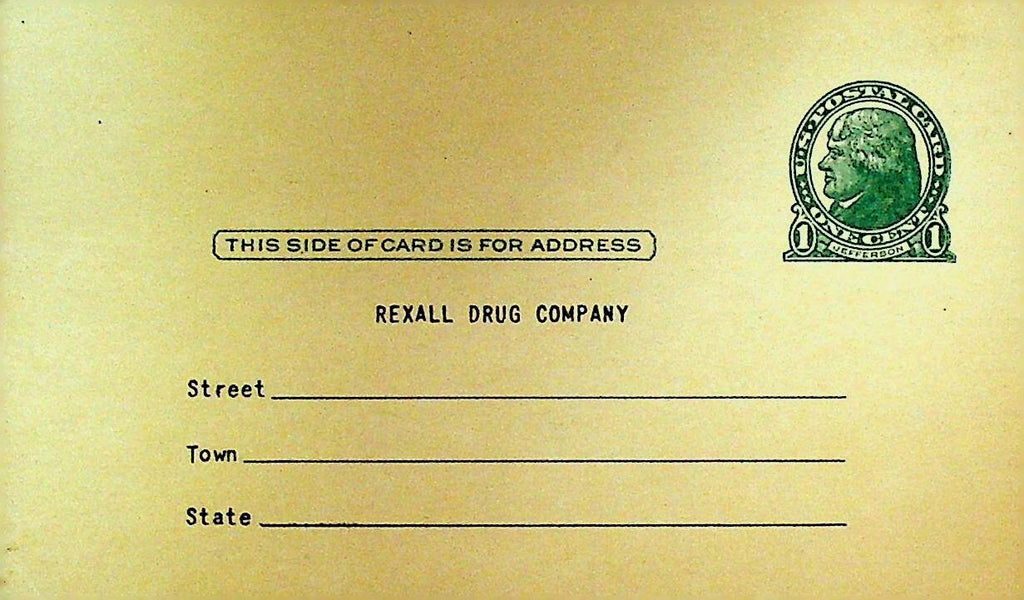 Rexall Drug Company Advertising Postal Card0