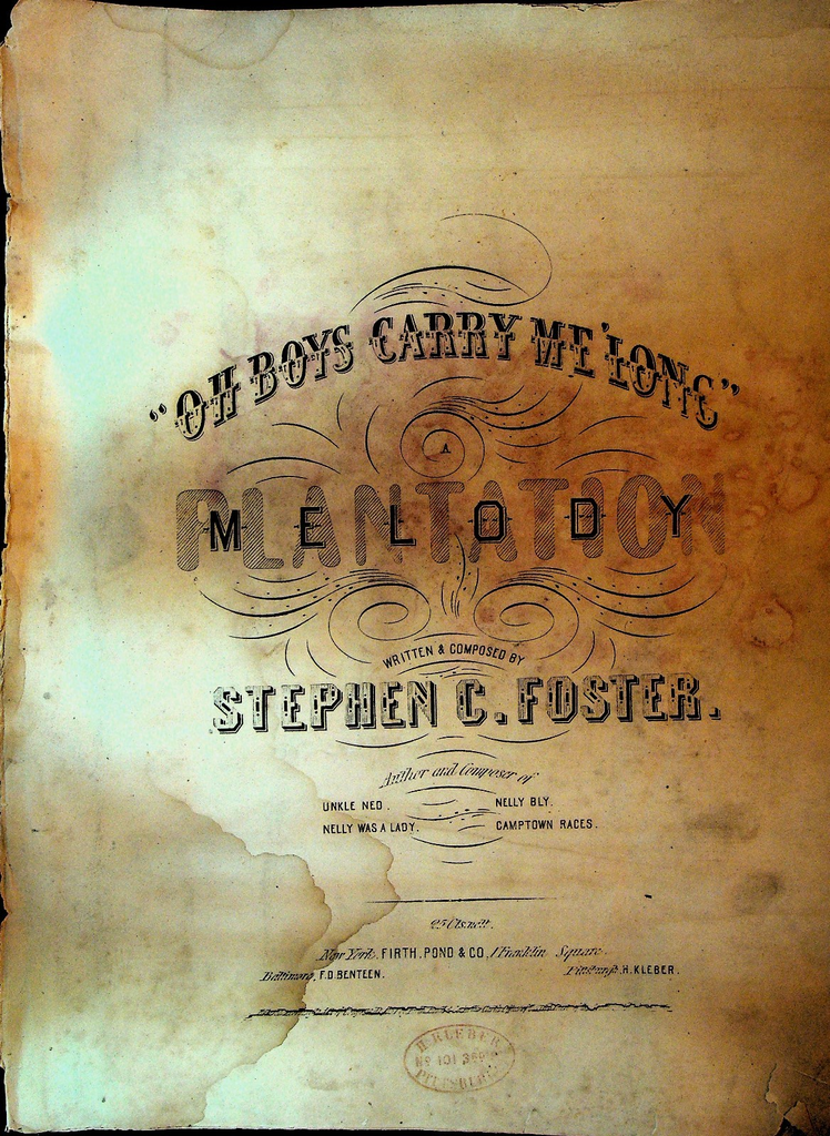 Oh Boys Carry Me Long Sheet Music Stephen C Foster 18510