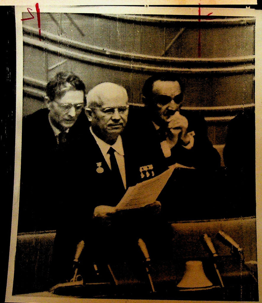 Nikita Khrushchev Wire Photo 1961 Communist Party Congress Starts0