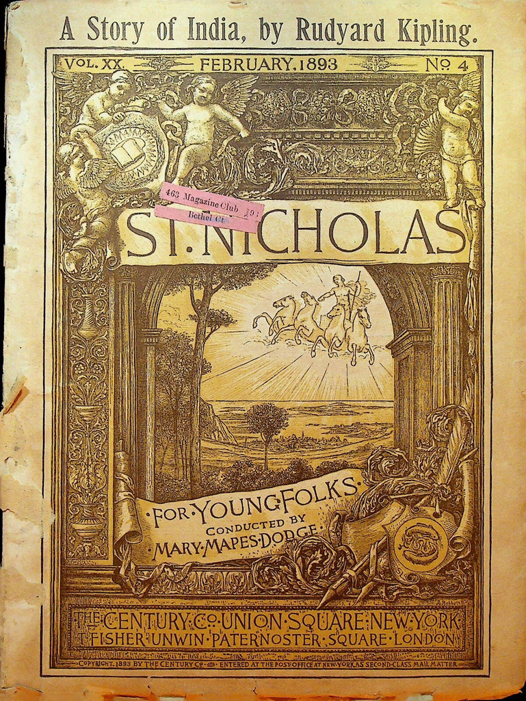 St Nicholas Magazine February 1893 Rudyard Kipling Kate Douglas Wiggin0