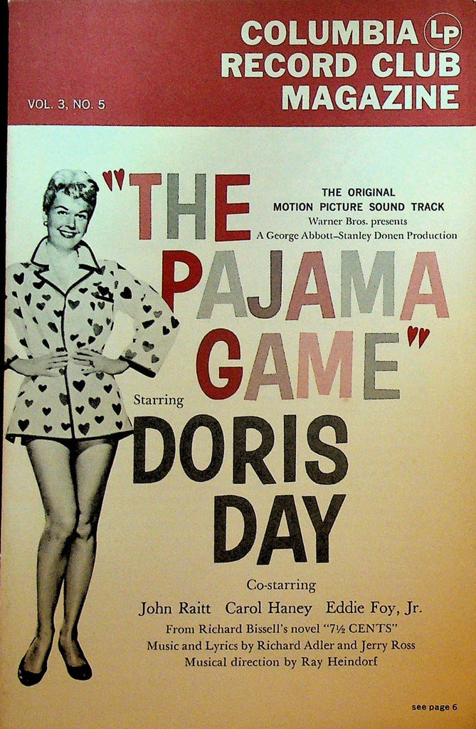 Columbia House Record Club Magazine 1957 Vol 3 #5 Doris Day The Pajama Game0