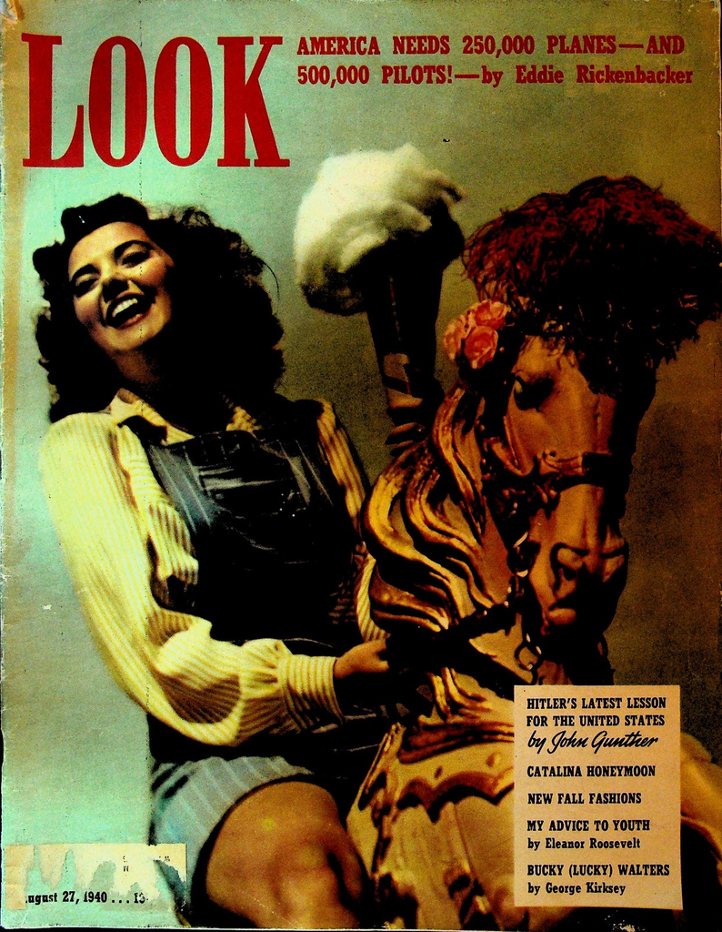 Look Magazine August 27 1940 Eddie Rickenbacker Joe Louis Bette Davis0