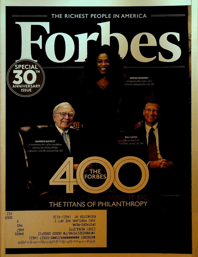 Forbes October 8 2012 Warren Buffett Bill Gates Jon Bon Jovi Oprah Winfrey0