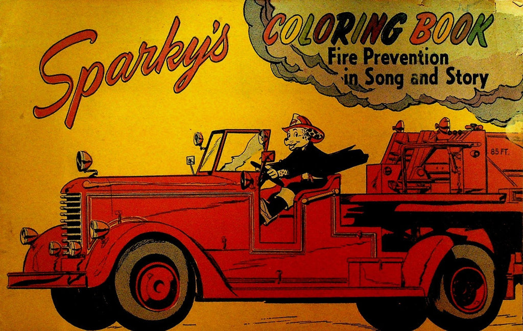 Sparky's Coloring Book Fire Prevention in Song Story 1960 Nat'l Fire Protection0