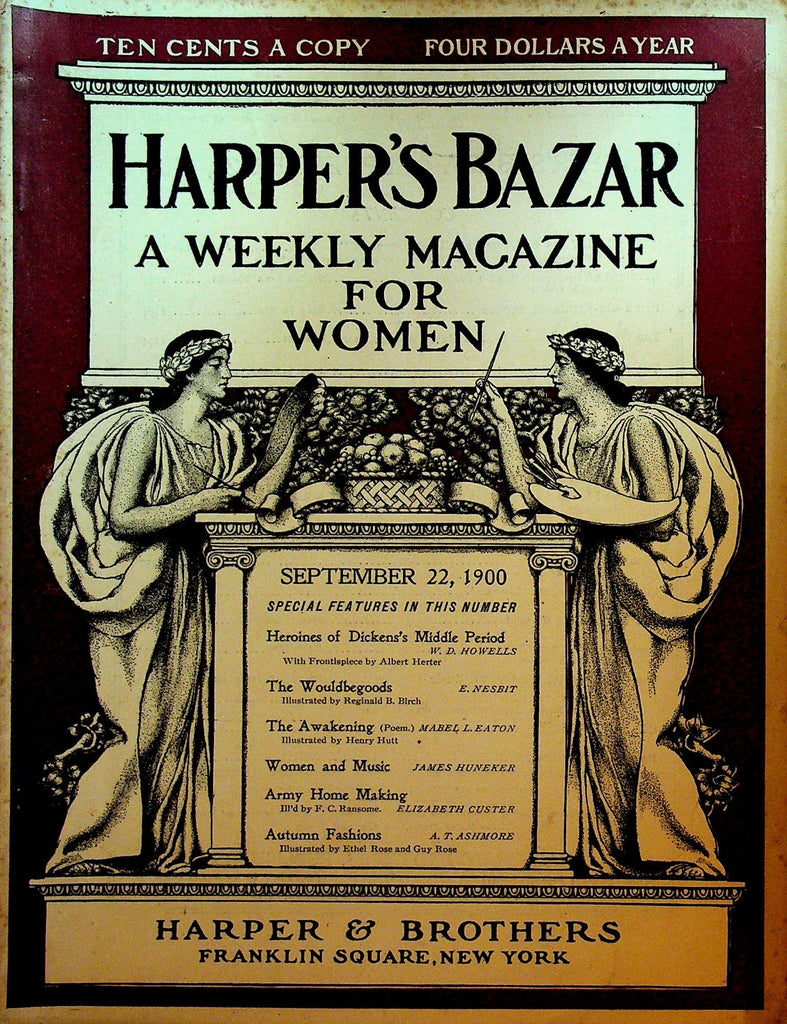 Harper's Bazar Bazaar September 22 1900 Charles Dickens Fashion Mabel Eaton0