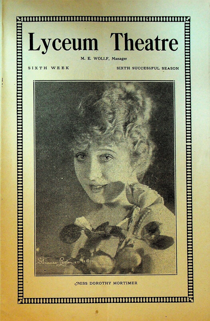 Good Gracious Annabelle Playbill May 27 1918 Manhattan Players Miriam Sears