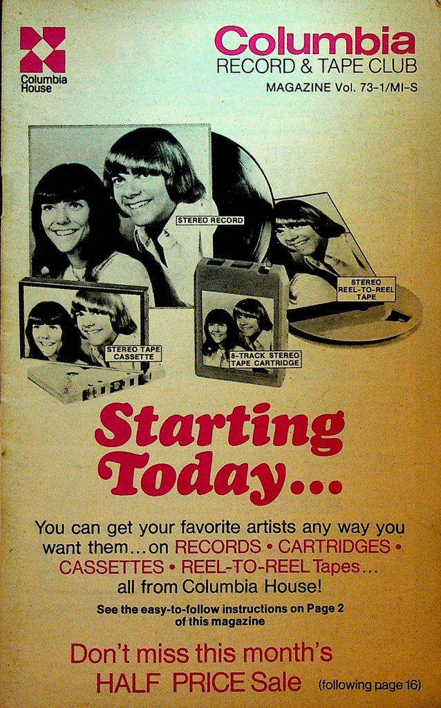Columbia House Record Club Magazine 1973 73-1 Barbra Streisand Janis Joplin0