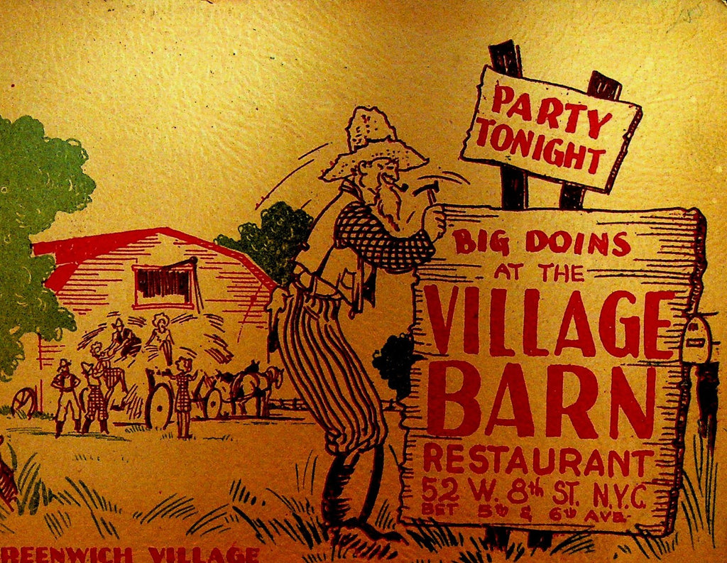 Village Barn Greenwich Village Souvenir Photo Folder 1940s New York City0