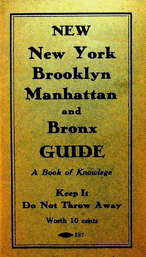New York Brooklyn Manhattan & Bronx Guide 1935 Booklet William Walker Physician0