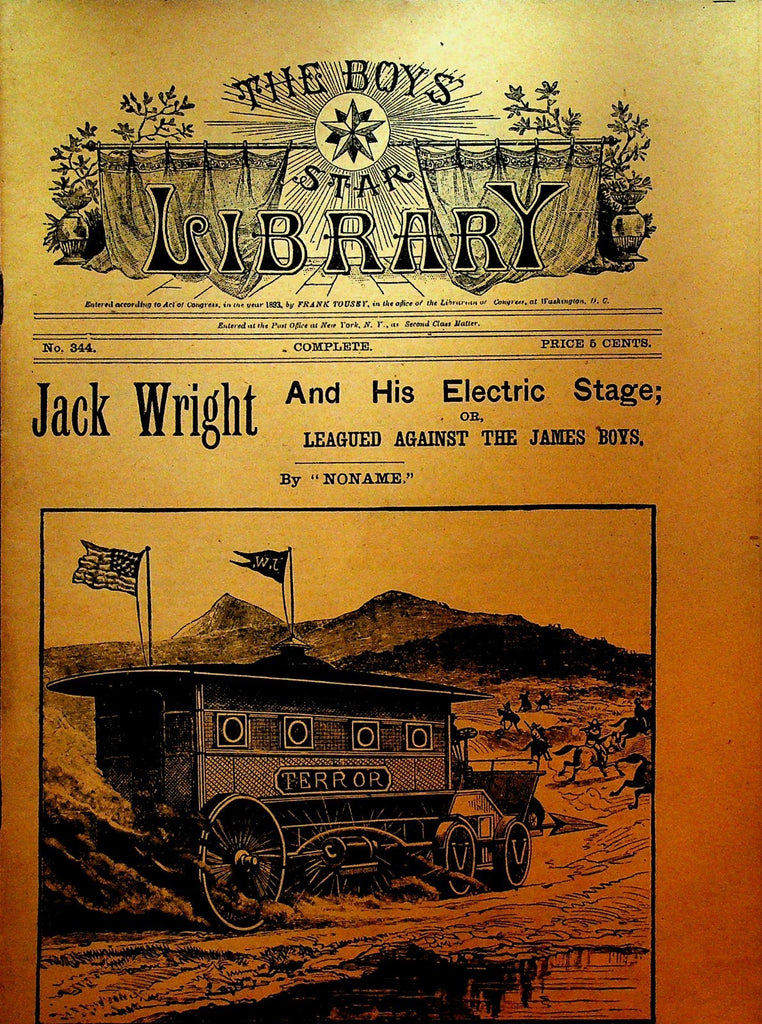 The Boys Star Library 344 September 14 1894 Jack Wright & His Electric Stage0