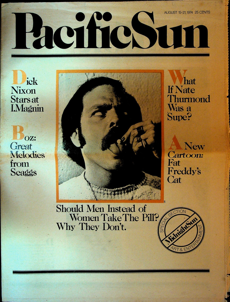 Pacific Sun  Newspaper August 15 1974 The Male Pill0
