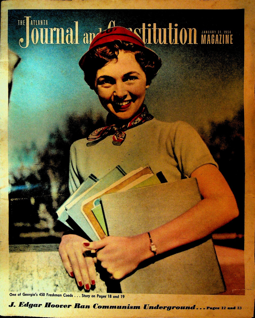 Atlanta Journal & Constitution Magazine January 31 1954 Myrna Loy Frederic March0