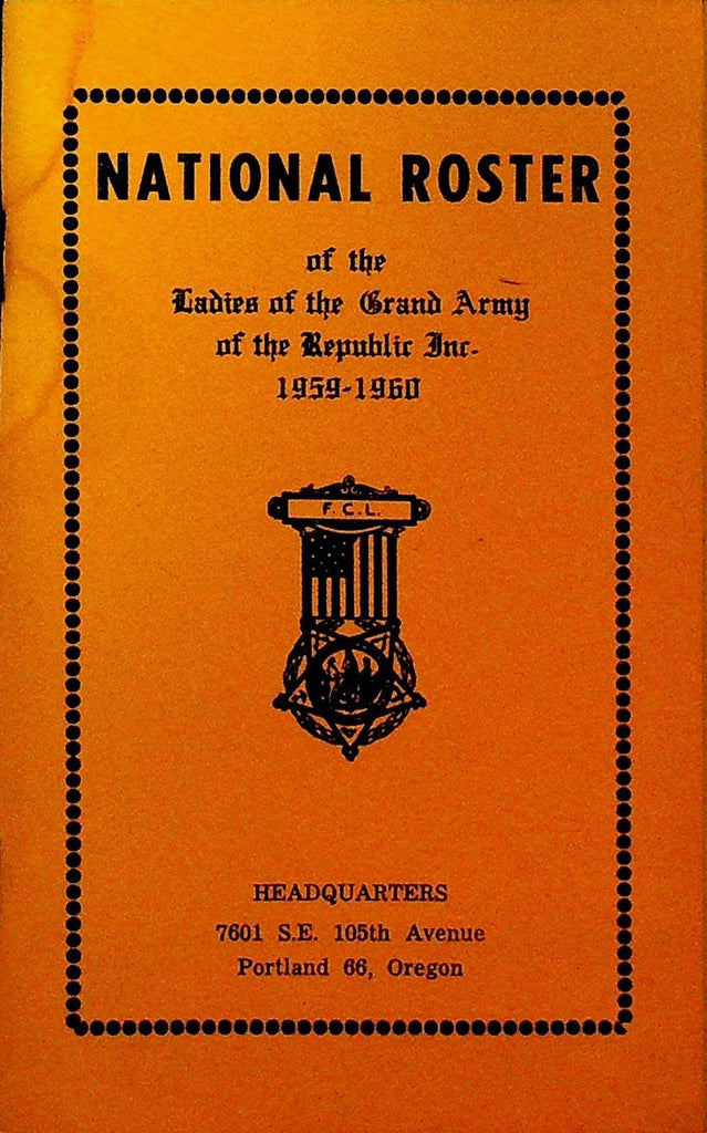 Ladies of the Grand Army of the Republic National Roster 19590