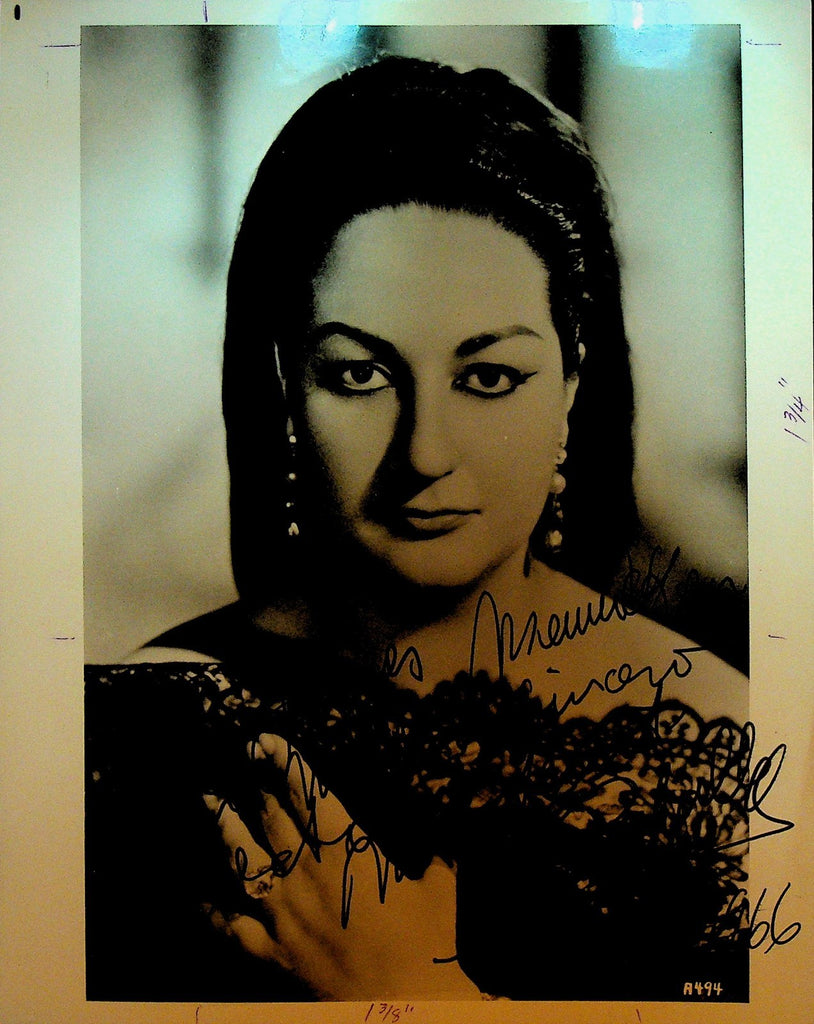 Montserrat Caballe Opera Singer Autographed Signed Photograph 19660