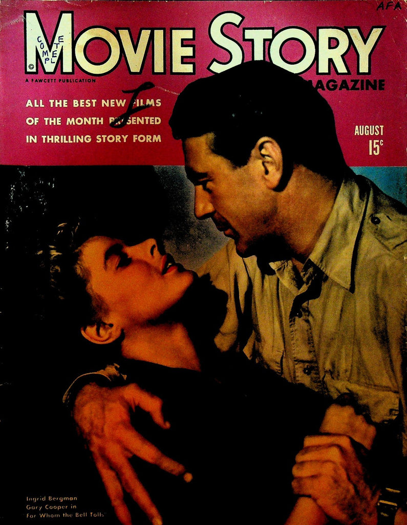 Movie Star Magazine August 1943 Gary Cooper Ingrid Bergman Abbott & Costello0
