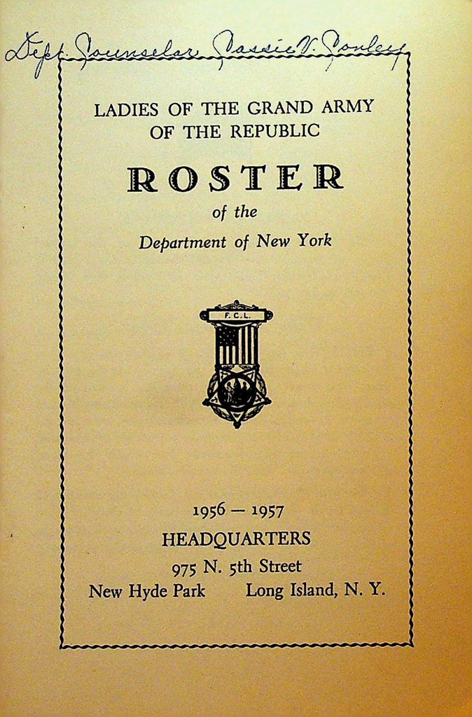 Ladies of the Grand Army of the Republic New York State Roster 19560