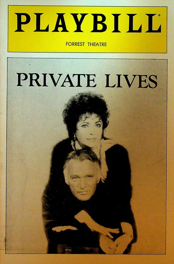 Private Lives Playbill July 1983 Elizabeth Taylor Richard Burton0