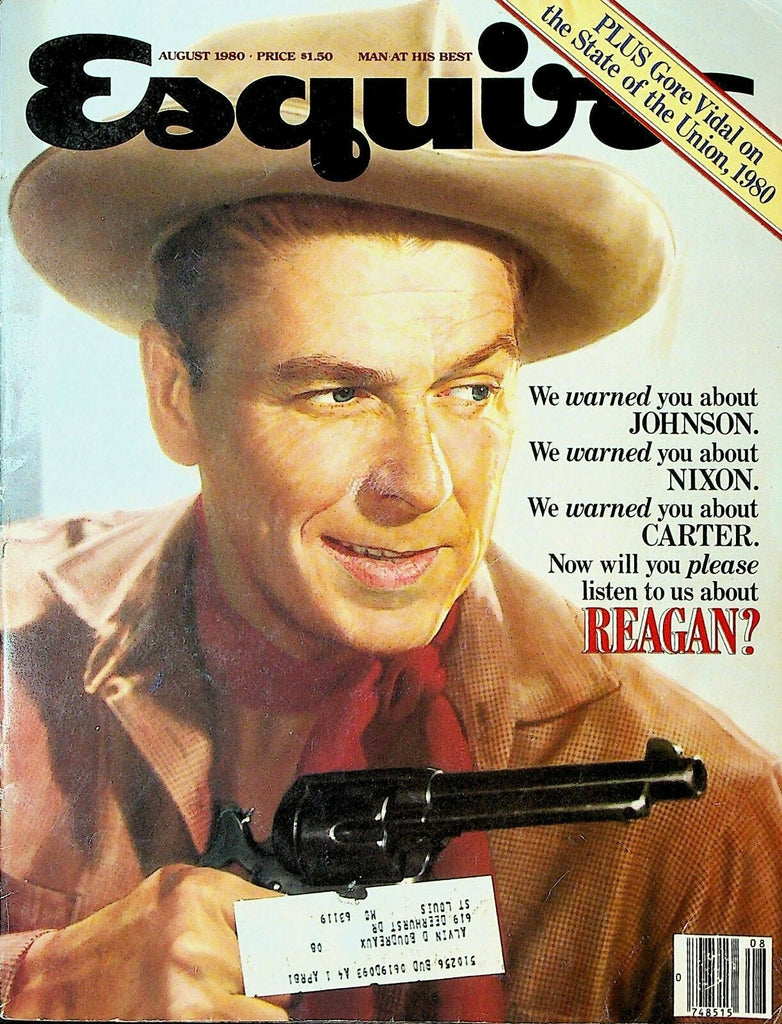 Esquire Magazine August 1980 Ronald Reagan Gore Vidal Walter Lippman0