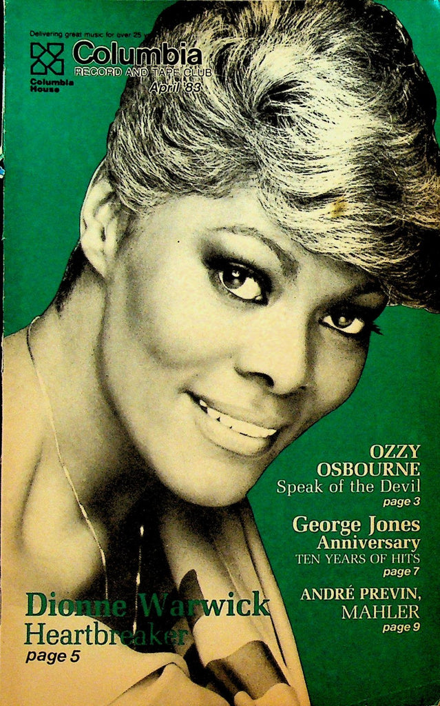 Columbia Record & Tape Club Catalog April 1983 Dionne Warwick0